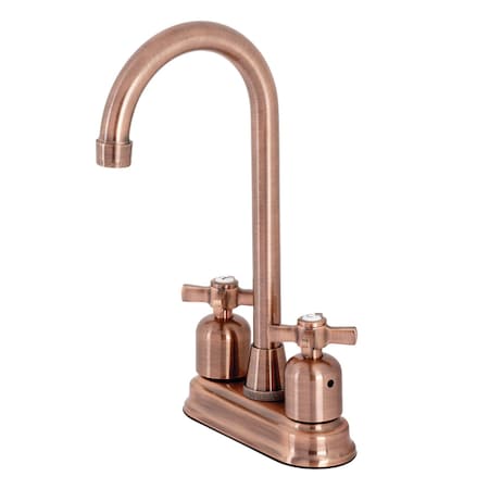 Kingston Brass KB849ZXAC Millennium Bar Faucet, Antique Copper KB849ZXAC